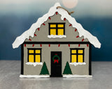 DIY Winter House Wood hanger