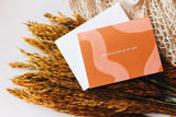 You Brighten My Day. - Hand-Painted Pattern front and back + White Felt Weave Envelope