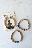 Chakra Gemstone Bracelet with Diffuser Rosewood Beads