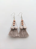 Triangle Tassel Diffuser Earrings Sky