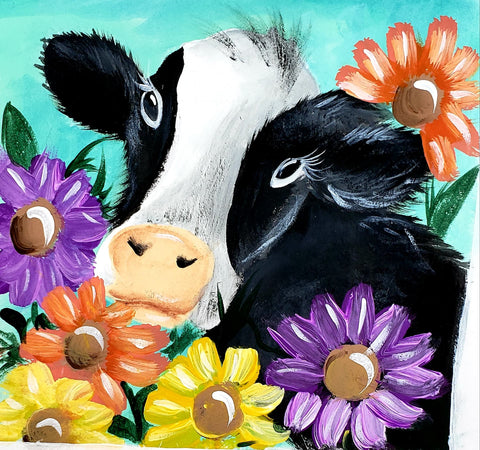 Cow Flower DIY Painting Kit