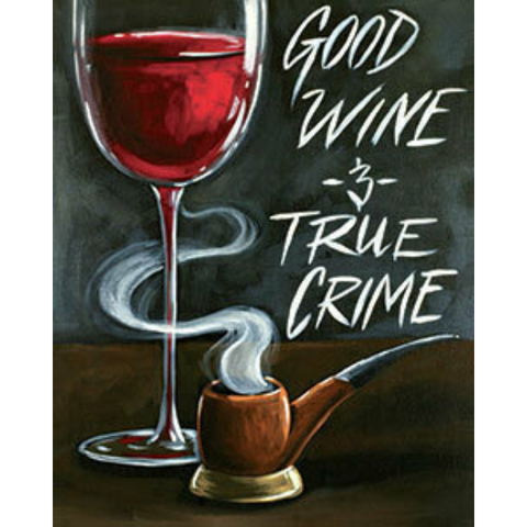Wine and True Crime Painting Class