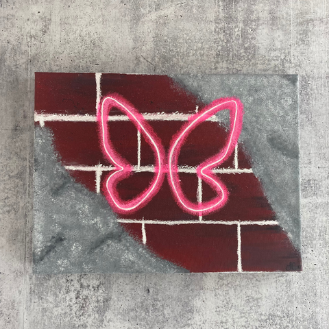 Neon Sign on Brick Painting Event