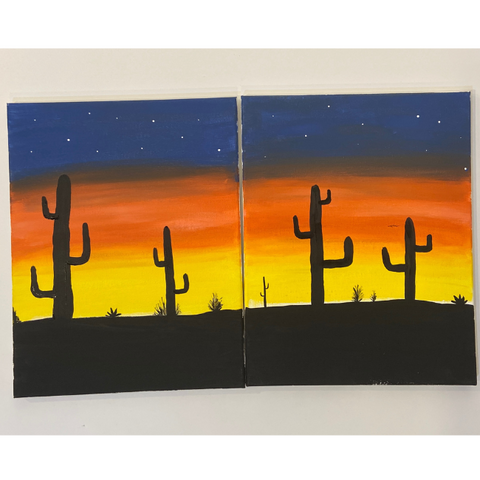 Couples Cactus Paint Night