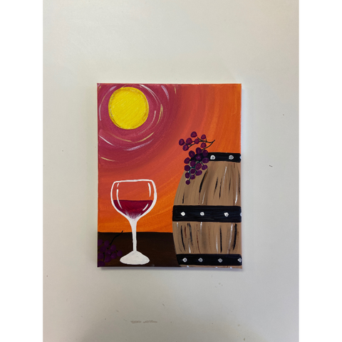 Wine Barrel Painting