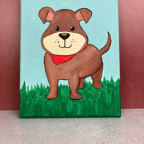 Kids dog painting