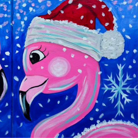 Kids Flamingo painting
