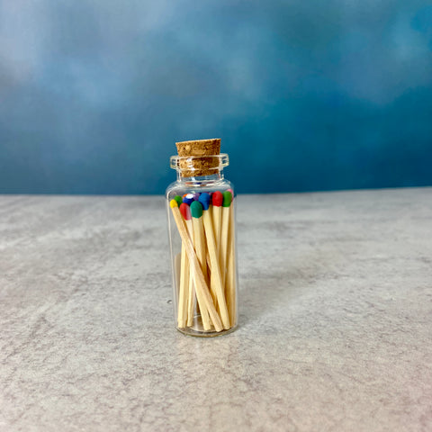 Rainbow Matches in Corked Vial