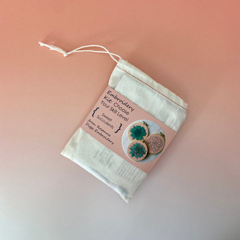 Sweet Succulents DIY Embroidery Kit