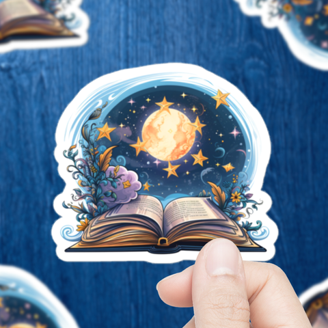 Magical Starry Book Sticker