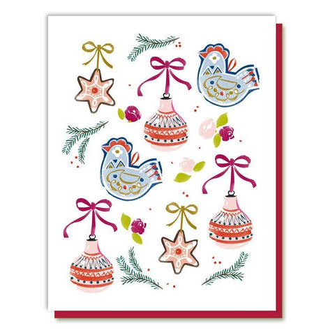Folk Ornaments Card