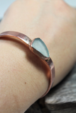 Copper Sea Glass Cuff Bracelet
