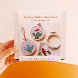 Cactus Holiday Ornament Embroidery Kit