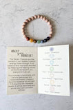 Chakra Gemstone Bracelet with Diffuser Rosewood Beads