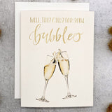 "Bubbles" Greeting Card,  Celebration, Engagement, New Job, Wedding, Wedding Shower
